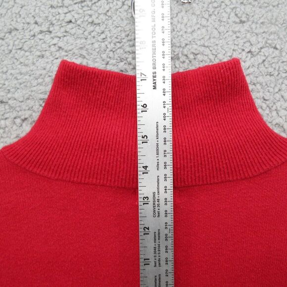 Silence + Noise Cropped 1/4 Zip Pullover Sweater Womens S Red Cozy - Picture 8 of 9